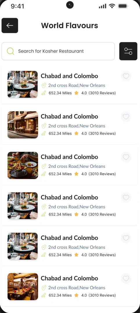 List of kosher restaurants in World Flavours
